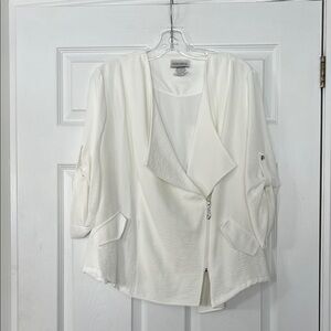 Elegant White Women's Blazer